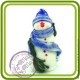 Снеговик с метлой - 3D силиконовая форма для мыла, свечей, гипса, шоколада и пр.