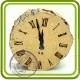 Часы Скоро Полночь ( 2размера) - 2D силиконовая форма для мыла, свечей,гипса и пр.
