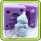 Снеговичок с подарком - Объемная силиконовая форма для мыла