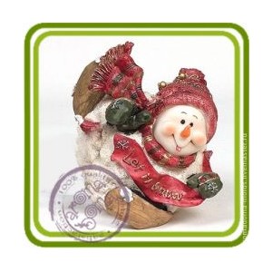 Забавный Снеговик - 3D силиконовая форма для мыла, свечей, шоколада, гипса и пр.
