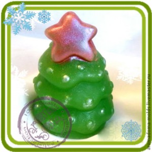 Елочка пряничная (м) - 3D силиконовая форма для мыла, свечей, шоколада, гипса и пр.