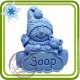 Снеговик с мишкой (soap) - 2D силиконовая форма для мыла, свечей, гипса, шоколада и пр.