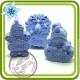 Снеговик с мишкой (soap) - Объемная силиконовая форма для мыла
