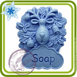 Олень (soap) - 2D силиконовая форма для мыла, свечей, шоколада, гипса и пр.