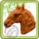 Конь (голова) - 2D мини молд для декора