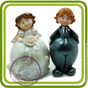Жених и невеста (2формы) - 3D силиконовая форма для мыла, свечей, шоколада, гипса и пр.