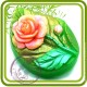 Роза на листе 2д - Объемная силиконовая форма для мыла