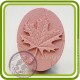 Лист клена на камне - Объемная силиконовая форма для мыла