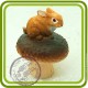 Зайчик и гриб 3д - Объемная силиконовая форма для мыла