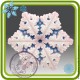 Снежинка 1 - 2D силиконовая форма для мыла, свечей, гипса, шоколада и пр.