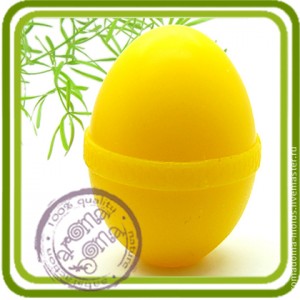 Яйцо с рельефной полоской - 3D силиконовая форма для мыла, свечей, шоколада, гипса и пр.