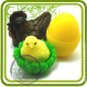 Яйцо с рельефной полоской - Объемная силиконовая форма для мыла