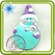 Снеговик  (макарон) - 2D силиконовая форма для мыла, свечей, шоколада, гипса и пр.
