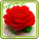 Роза с листочками (бол) - Объемная силиконовая форма для мыла