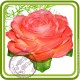 Роза с листочками (бол) - Объемная силиконовая форма для мыла