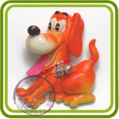 Собачка с колокольчиком МИНИ- Объемная силиконовая форма для мыла №