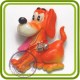 Собачка с колокольчиком - 2d мини молд для декора