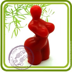 Стилизованная дама Шарм 1, 3D силиконовая форма для мыла, свечей, шоколада, гипса и пр.