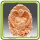 Яйцо с розами (Дева ангел с младенцем) - Объемная силиконовая форма для мыла