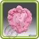 Мамина любовь 2 (сердце б) - 2D силиконовая форма для мыла, свечей, шоколада, гипса и пр.
