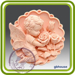 Ангел в розах 2d - Объемная силиконовая форма для мыла