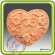 Вязаное сердце - Объемная силиконовая форма для мыла №36