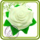 Роза с листочками - Объемная силиконовая форма для мыла №301