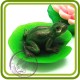 Лягушка на листе лотоса - 3D силиконовая форма для мыла, свечей, шоколада, гипса и пр.