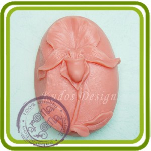 Леди Тапочка - 2D силиконовая форма для мыла, свечей, шоколада, гипса и пр.