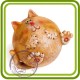 Кот шарик - Объемная силиконовая форма для мыла №624