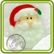 Санта (дед мороз) - 2D силиконовая форма для мыла, свечей, шоколада, гипса и пр.