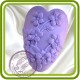 Незабудки (сердце) - 2D силиконовая форма для мыла, свечей, шоколада, гипса и пр.