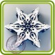 Снежинка 8 - 2D силиконовая форма для мыла, свечей, гипса, шоколада и пр.