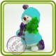 Снеговик с елочкой 3D- Объемная силиконовая форма для мыла №676