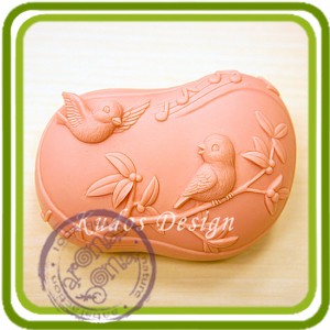 Любовные трели - 2D силиконовая форма для мыла, свечей, шоколада, гипса и пр.