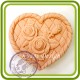 Розы на плетеном сердце - 2D силиконовая форма для мыла, свечей, шоколада, гипса и пр.