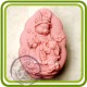 Кролик, зайчик с малышом - 2D силиконовая форма для мыла, свечей, шоколада, гипса и пр.