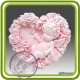 Феечка на сердце из роз - Объемная силиконовая форма для мыла