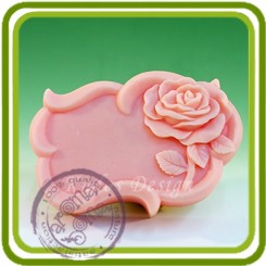 Рамочка с розой - Объемная силиконовая форма для мыла №70