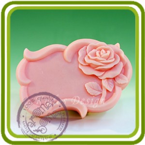 Рамка с розой - 2D силиконовая форма для мыла, свечей, шоколада, гипса и пр.