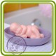 Спящий малыш на боку (б) - Объемная силиконовая форма для мыла