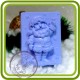 Санта и снежинки - 2D силиконовая форма для мыла, свечей, шоколада, гипса и пр.