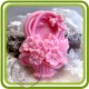 Букетик цветов в корзине - 2D силиконовая форма для мыла, свечей, шоколада, гипса и пр.