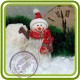 Снеговик вязаный - 3D силиконовая форма для мыла, свечей, шоколада, гипса и пр.