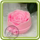 Роза с бантом - Объемная силиконовая форма для мыла