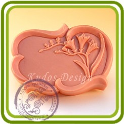 Рамка с цветочками №2 - Объемная силиконовая форма для мыла