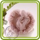 Мамина любовь 2 (сердце б)- Объемная силиконовая форма для мыла