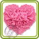 Сердце Розы Кружева - Объемная силиконовая форма для мыла №38
