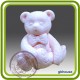Мишка с сердцем 2d - Объемная силиконовая форма для мыла №351