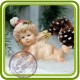 Малыш рождественский голенький (дев) - 3D силиконовая форма для мыла, свечей, шоколада, гипса и пр.